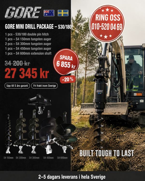 GORE MINI DRILL PACKAGE – S30/180 - frontvy mot vit bakgrund