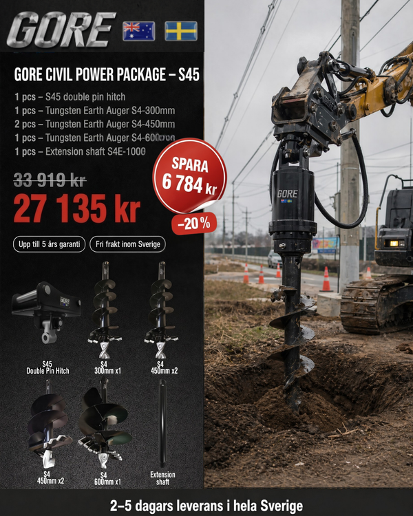 GORE CIVIL POWER PACKAGE – S45 - frontvy mot vit bakgrund