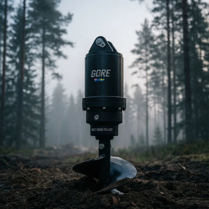 GORE jordborr borrar genom stenig mark i Sverige