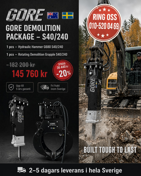 GORE Demolition Package S40/240 - frontvy mot vit bakgrund