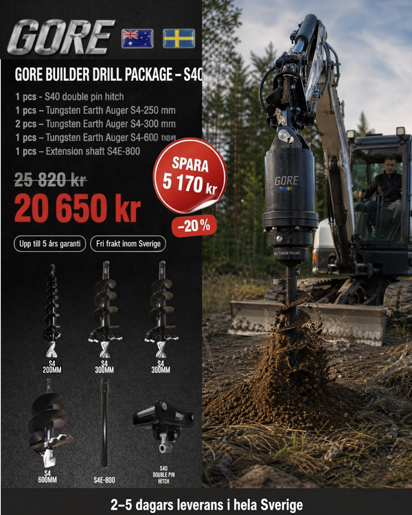 GORE BUILDER DRILL PACKAGE – S40 - frontvy mot vit bakgrund